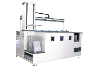 07Full-automatic ultrasonic cleaning system for molded plastic components